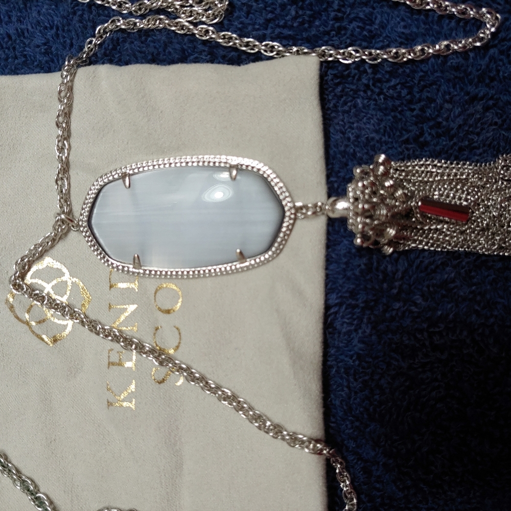 Kendra Scott silver raney stone necklace